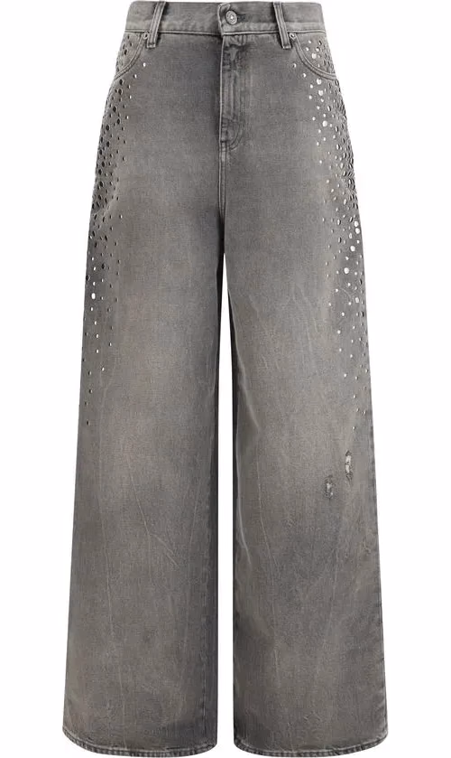 Golden Goose Gray Cotton Jeans Denim