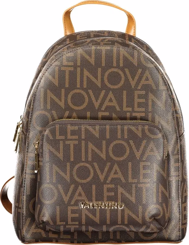 Mario Valentino Brown Polyurethane Womens Backpack