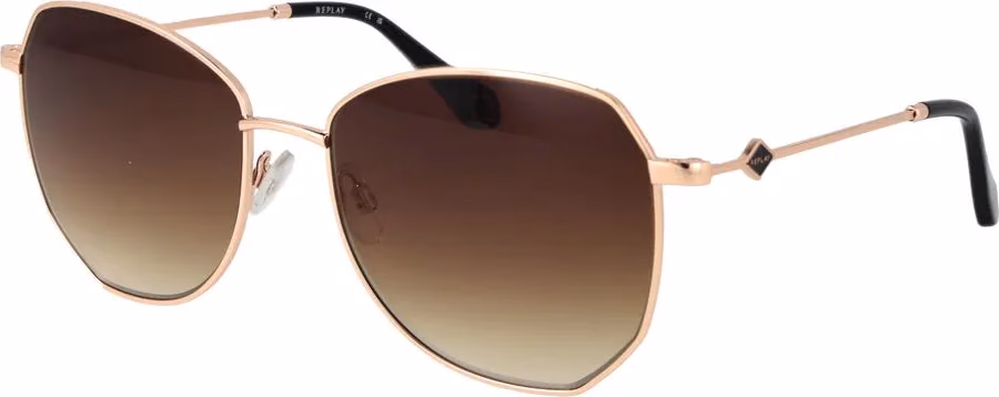 Replay Rose Gold Metal Sunglasses