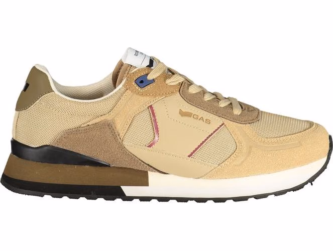 Gas Beige Polyurethane Men Sneaker