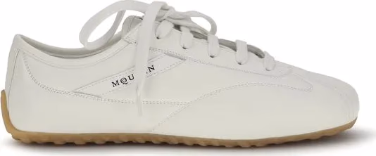 Alexander McQueen White Calf Leather Bos Taurus Athletic Sneakers