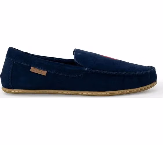 Ralph Lauren Blue Faux Fur Slippers