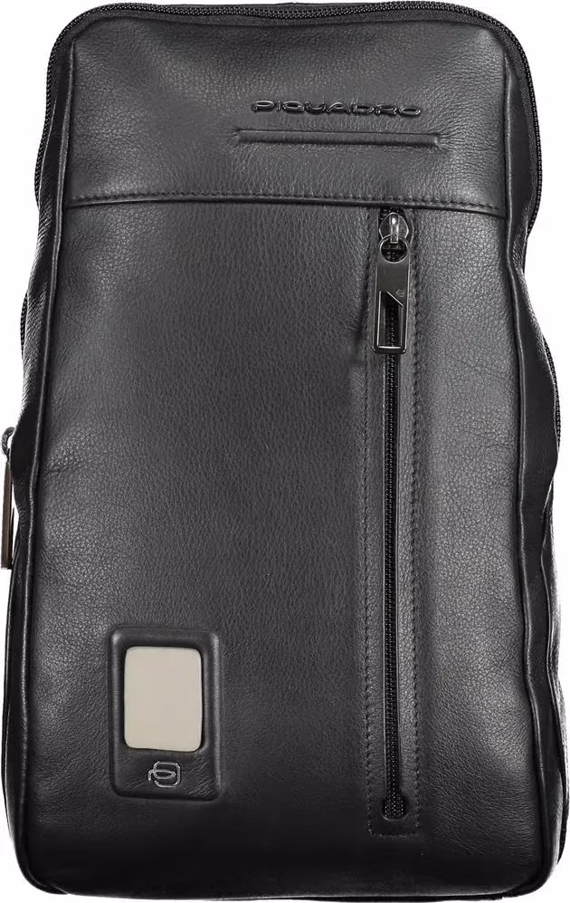 Piquadro Nero Leather Mens Shoulder Bag