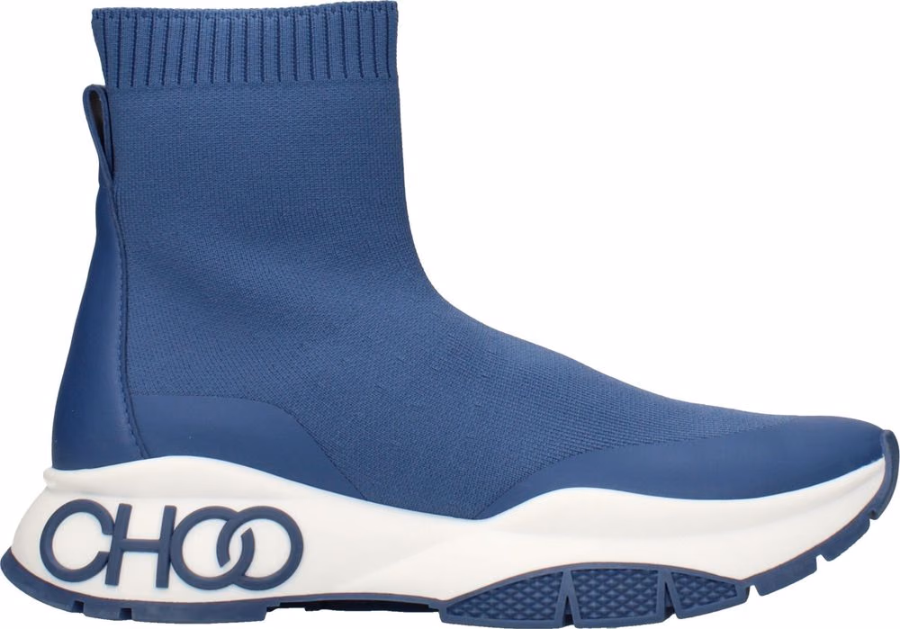 Jimmy Choo Blue Fabric Ankle Boots
