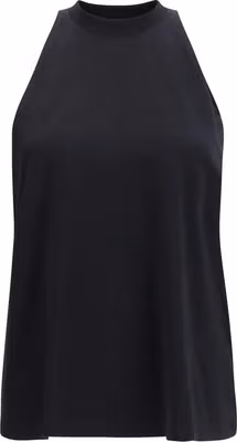 Black Cotton Sleeveles T-Shirt