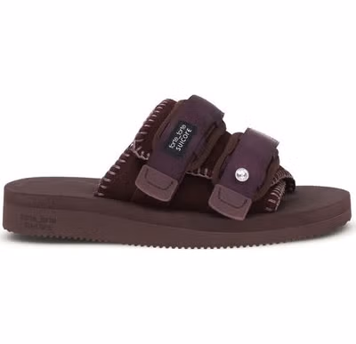 Purple Polyester Strap-On Sandals