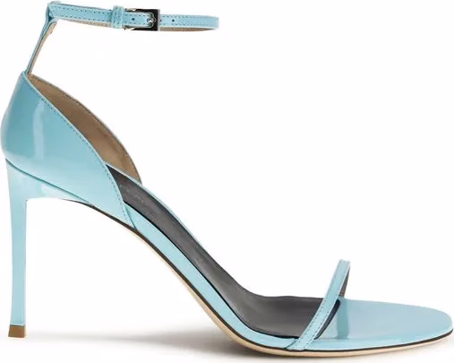 Tom Ford Blue Calf Leather Bos Taurus Stiletto Heel Sandals