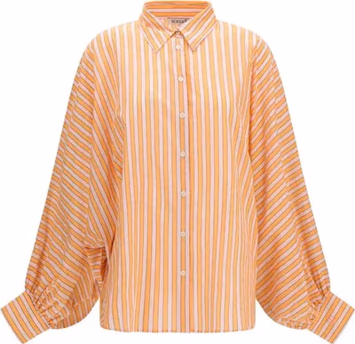 Orange Cotton Pattern Shirt