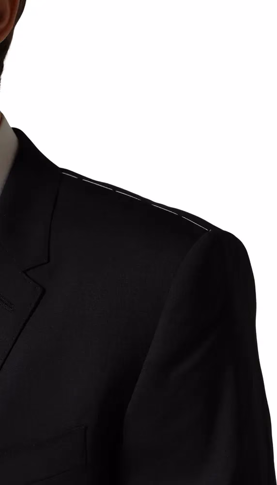 Dolce & Gabbana Dark Gray Wool Slim Fit Formal 3 Piece Men Suit