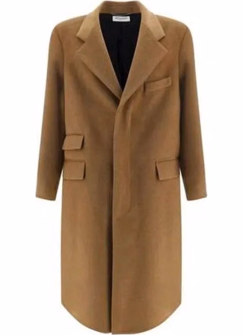 Saint Laurent Brown Wool Coat