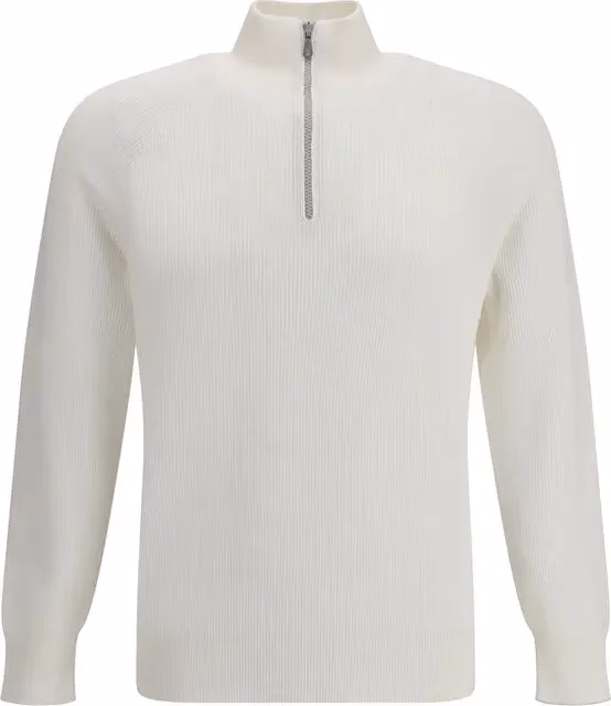 Brunello Cucinelli White Cotton Sweatshirt