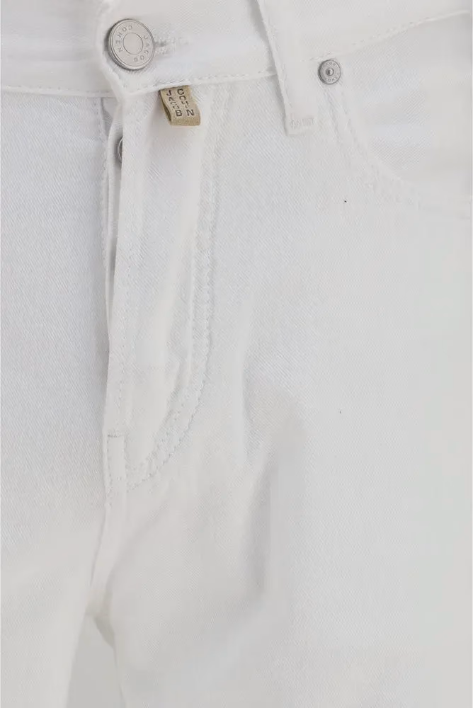 Jacob Cohen White Cotton Straight-Leg Jeans