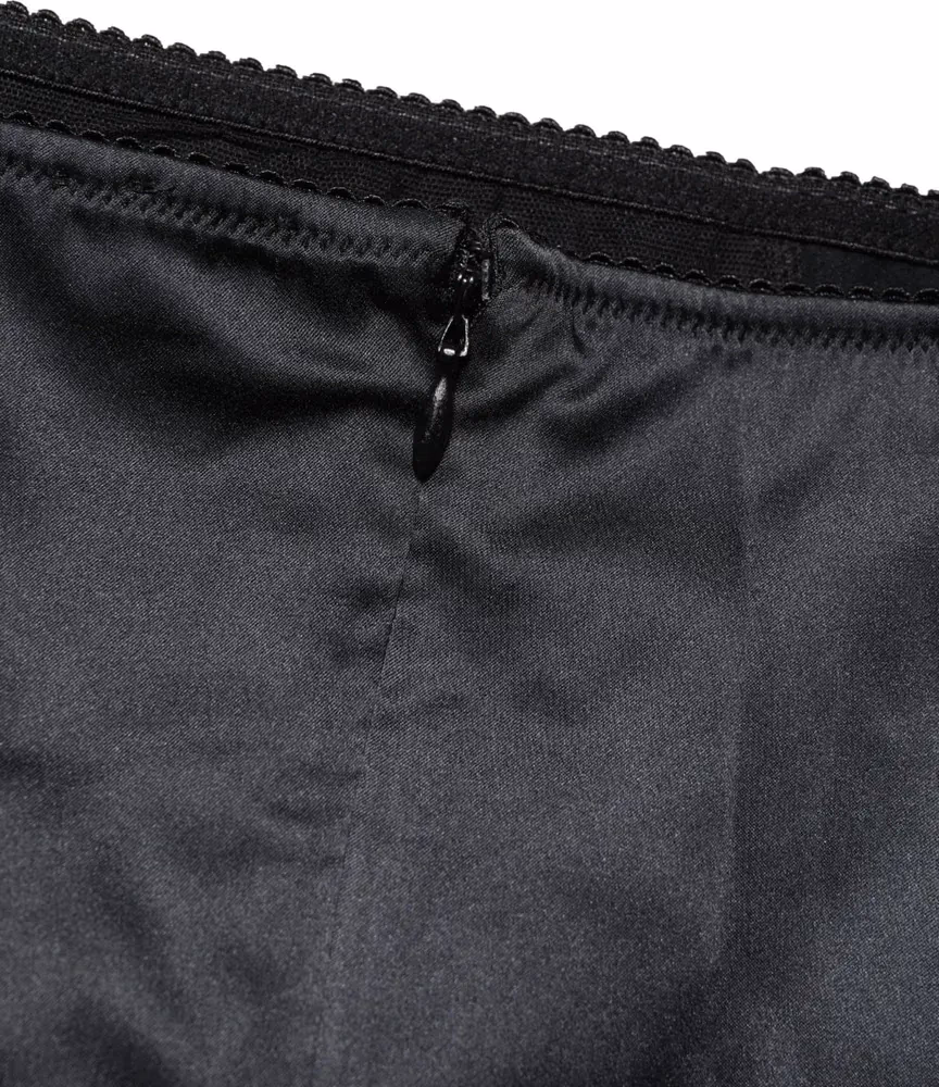 Dolce & Gabbana Black Silk Blend High Waist Girdle Panty Underwear
