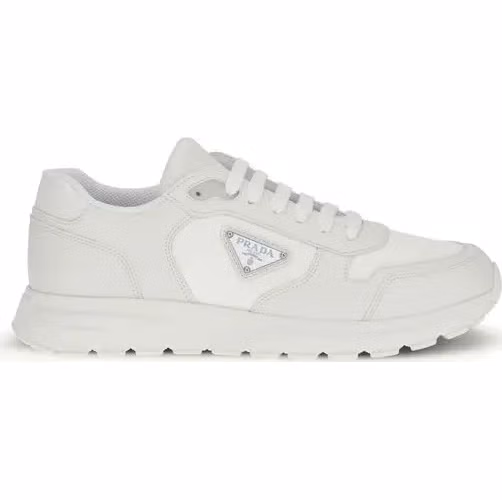 Prada White Recycled Polyamide Athletic Sneakers