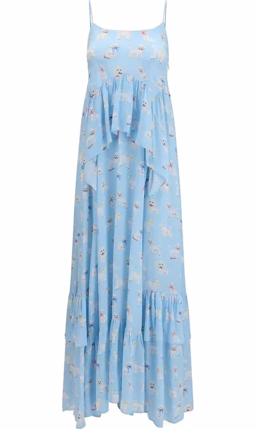 Fiorucci Blue Viscose Long Dress