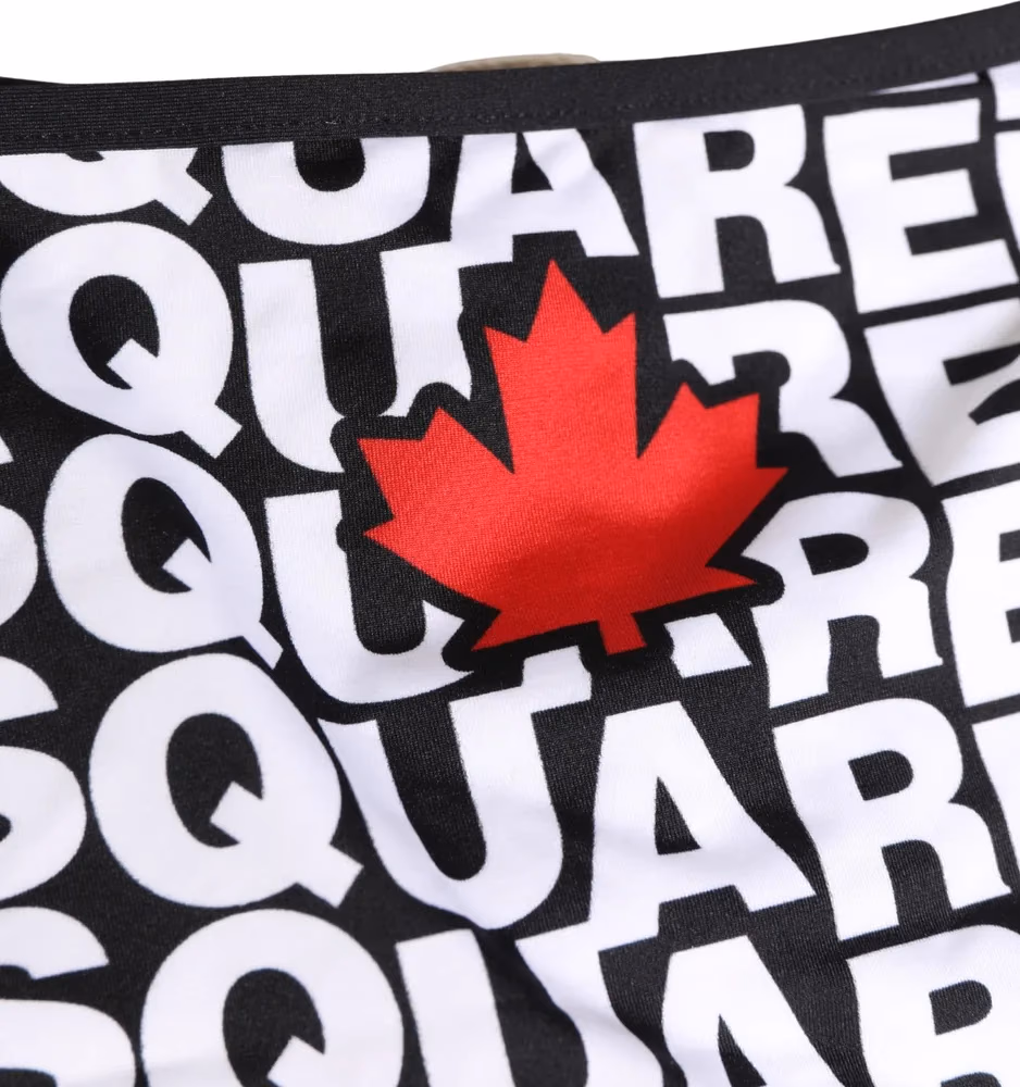 Dsquared² Multicolor Nylon Logo Print Bikini Bottom Swimwear