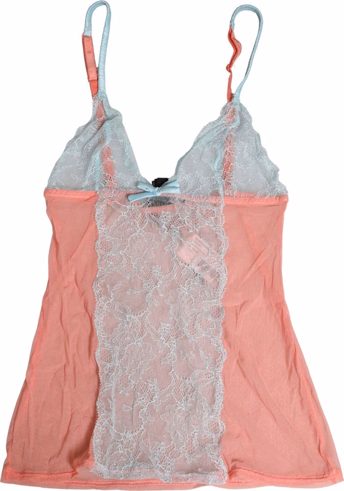 Roberto Cavalli Multicolor Sheer Lace Lingerie Chemise Top Underwear