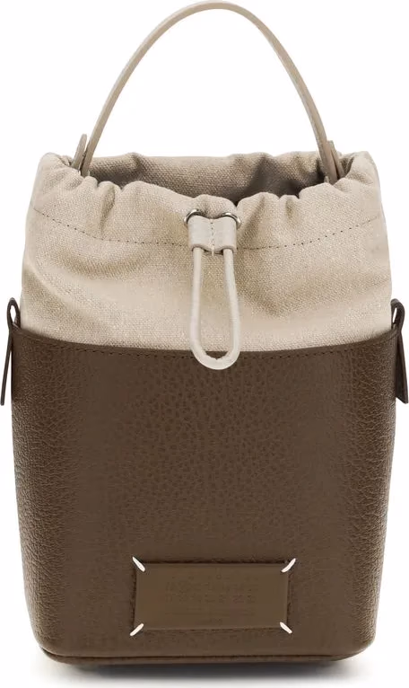 Maison Margiela Brown Calf Leather Bos Taurus Backet Bag