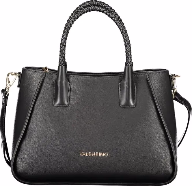 Mario Valentino Nero Poliuretano Women's Bag with Adjustable Shoulder Strap