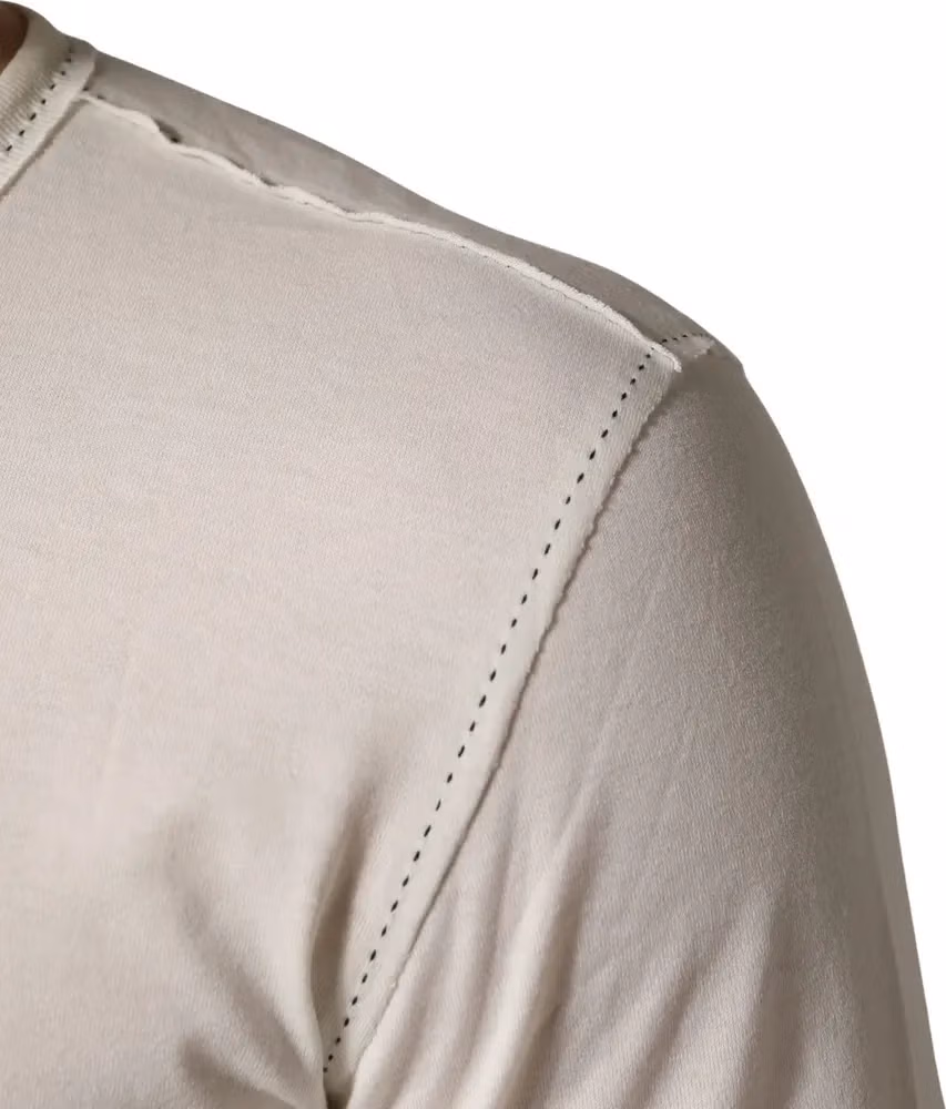 Dolce & Gabbana White Long Sleeves Henley Pullover Sweater