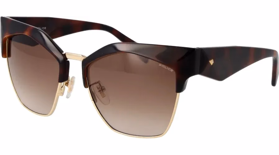 Police Brown Plastic Sunglasses