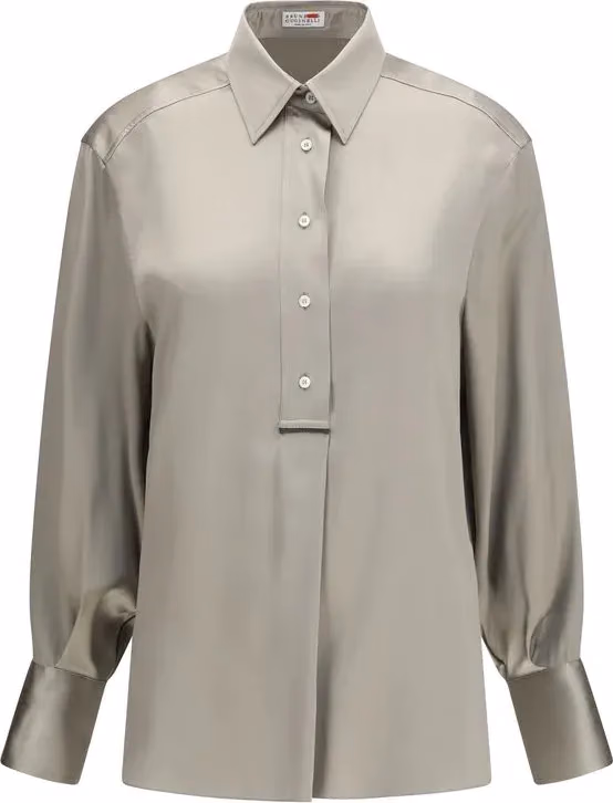 Brunello Cucinelli Bicolor Silk Shirt