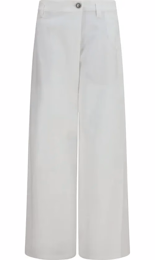 Brunello Cucinelli White Cotton Casual Pants