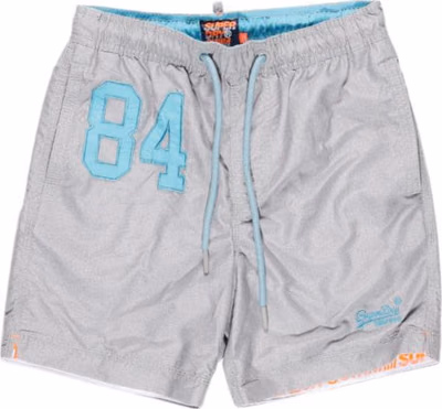 Gray Polyester Swim Shorts