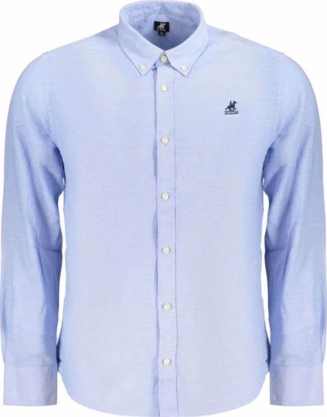 U.S. Grand Polo Azzurro Cotton Men Shirt