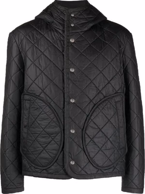Black Polyester Full-Length Jacket