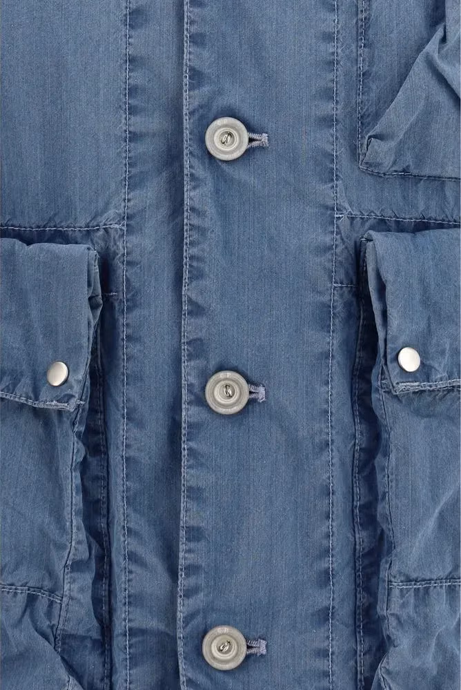 C.P. Company Blue Cotton Full-Length Jacket