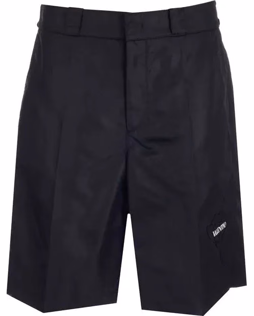 Valentino Garavani Black Nylon Bermuda Shorts