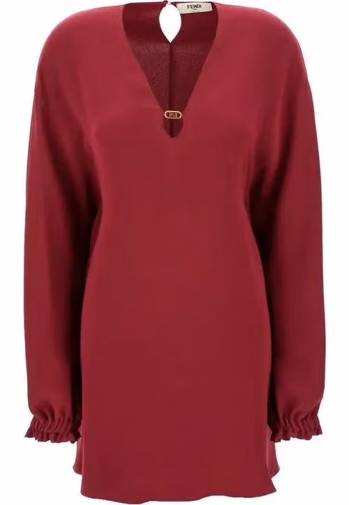 Fendi Purple Silk Casual Dress