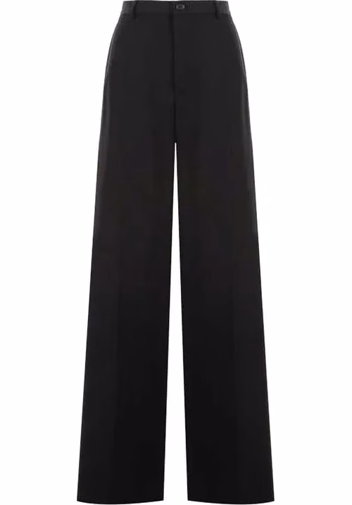 Balenciaga Black Wool Flared Pants