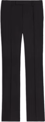Black Wool Flared Pants