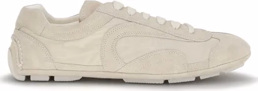 Prada Beige Calf Leather Bos Taurus Sneakers