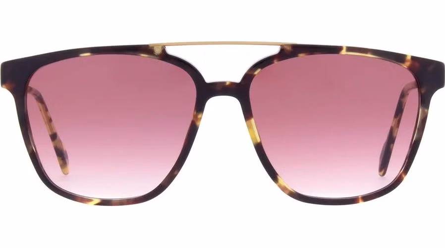 Andy Wolf Brown Metal Sunglasses