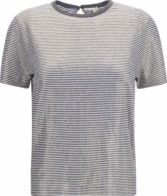Brunello Cucinelli Multicolor Linen T-Shirt