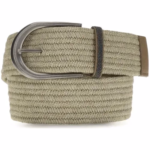 Brunello Cucinelli Beige Linen Regular Belt