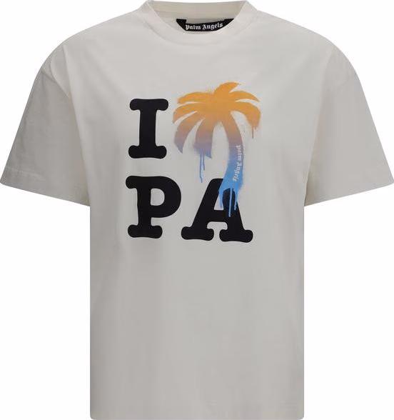 Palm Angels White Cotton T-Shirt