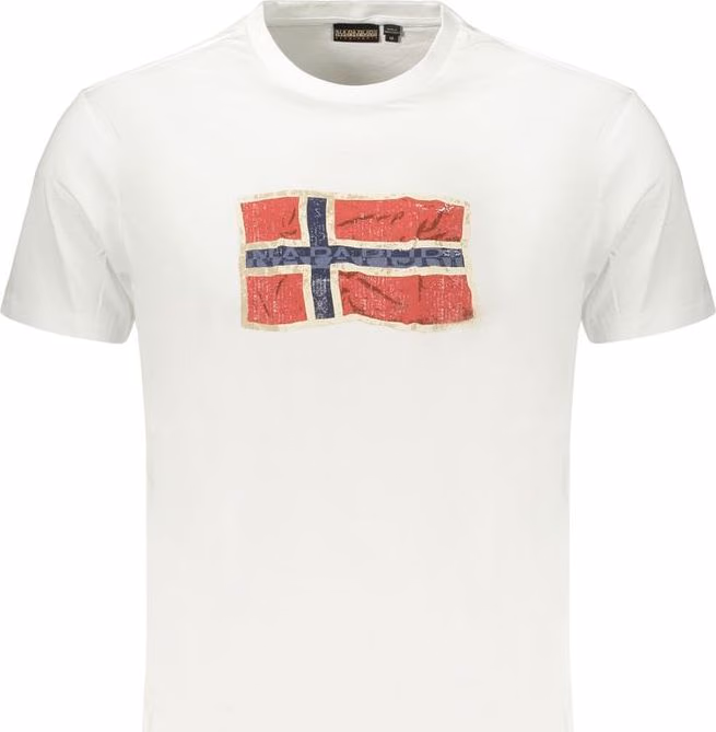 Napapijri White Cotton Men's T-Shirt