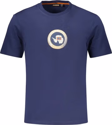 Blue Cotton Men's T-Shirt