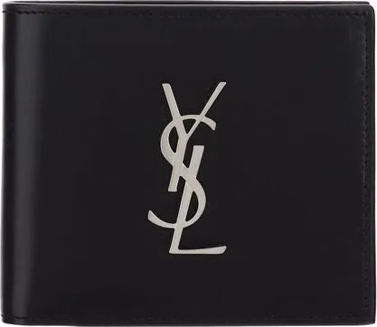 Saint Laurent Black Calf Leather Bos Taurus Wallet