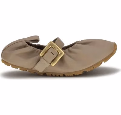 Beige Lamb Ovis Aries Aries Ballet Flats