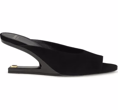 Black Goatskin Mules