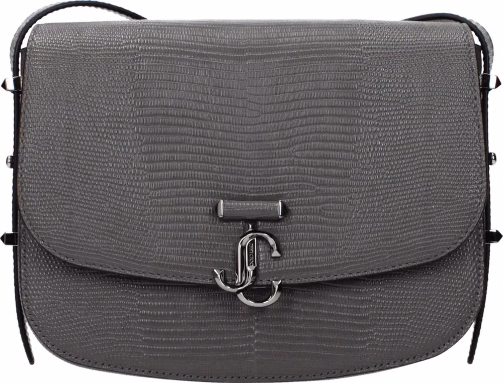 Jimmy Choo Gray Leather Crossbody Bag