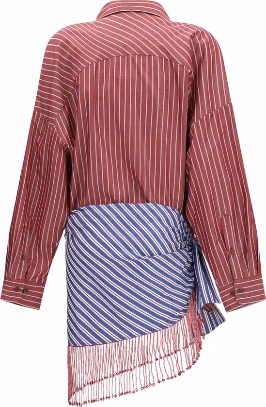 The Andamane Bordeaux Cotton Casual Dress