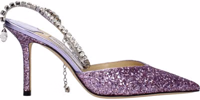 Purple Plastic Stiletto Heel Sandals