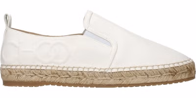 White Leather Espadrilles