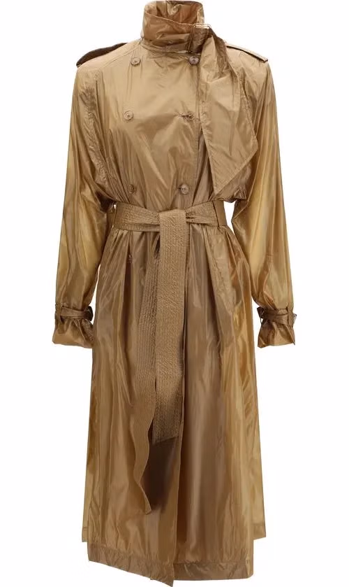 Saint Laurent Beige Polyamide Trench Coat